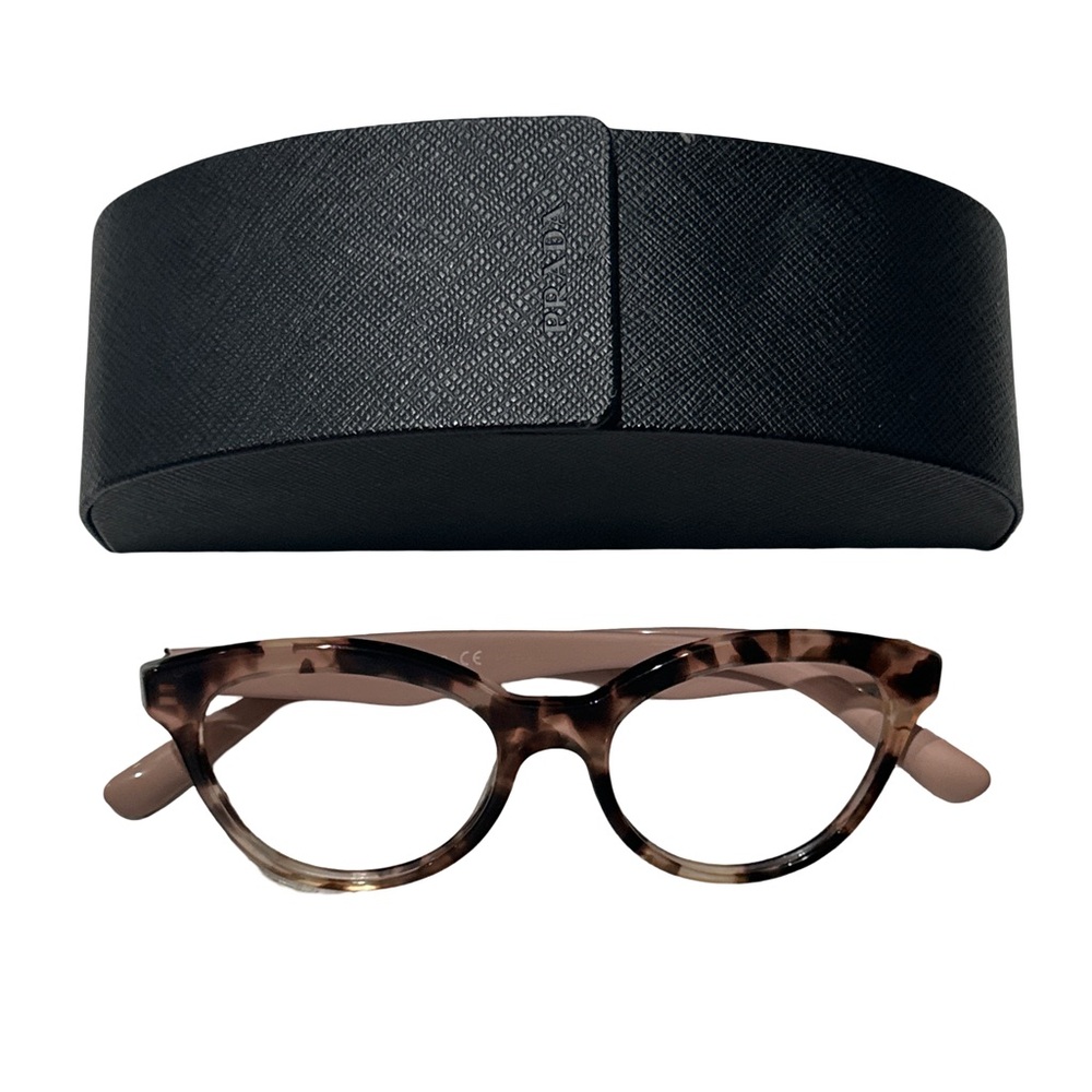 Prada Eyeglass Frames Tortoiseshell Nude Arms Case Included